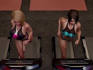 Fitness futa babes having sex in a gym - ashemaletube.com