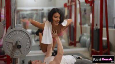 Latina Tgirl Gets Rimmed And Barebacked At A Gym With Lola Morena - shemalez.com