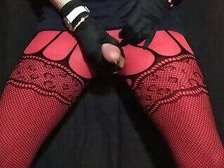 Sissy Dick - Huge cumshot from my cute sissy dick with gloves - ashemaletube.com