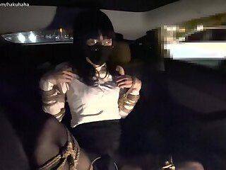 For - Bondage in the car, take sissy for a ride with vibrator - ashemaletube.com