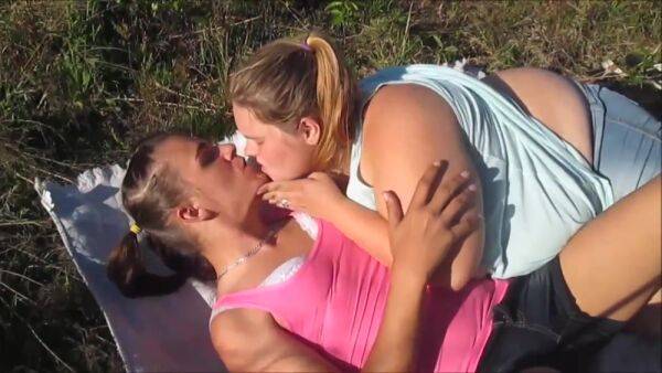 Two Hot Wife’s Outside Kissing & Tongue Sucking On Each Other Then Anal Fingering Each Other Asshole - shemalez.com